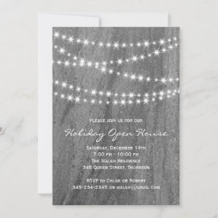Granite & Twinkle Lights Holiday Open House Invitation