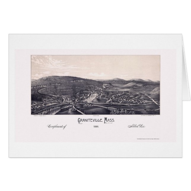 Graniteville, MA Panoramic Map - 1886 (Front Horizontal)