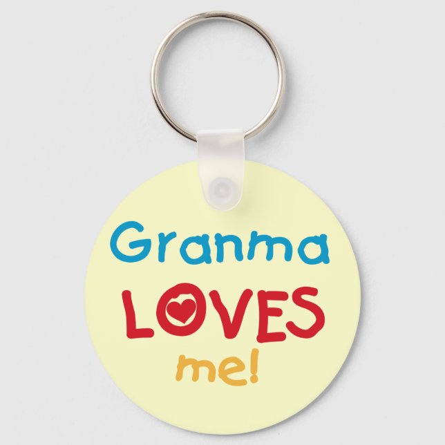 Granma Loves Me T-shirts and Gifts Key Ring (Front)