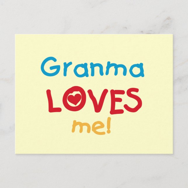Granma Loves Me T-shirts and Gifts Postcard (Front)