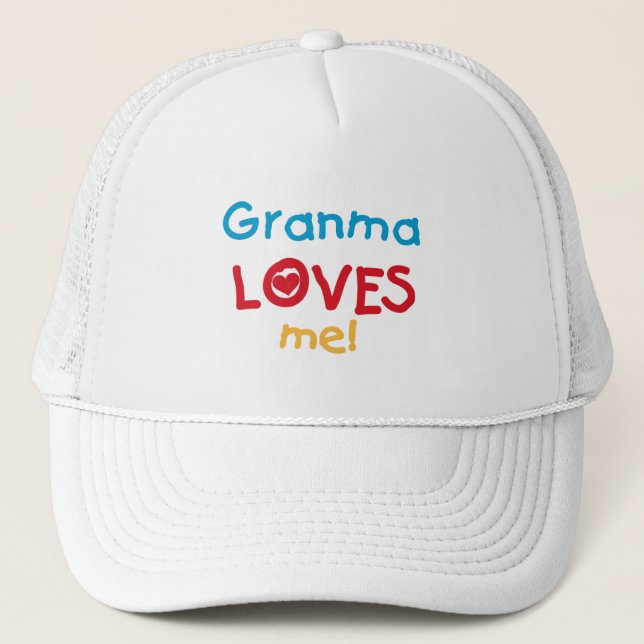 Granma Loves Me T-shirts and Gifts Trucker Hat (Front)