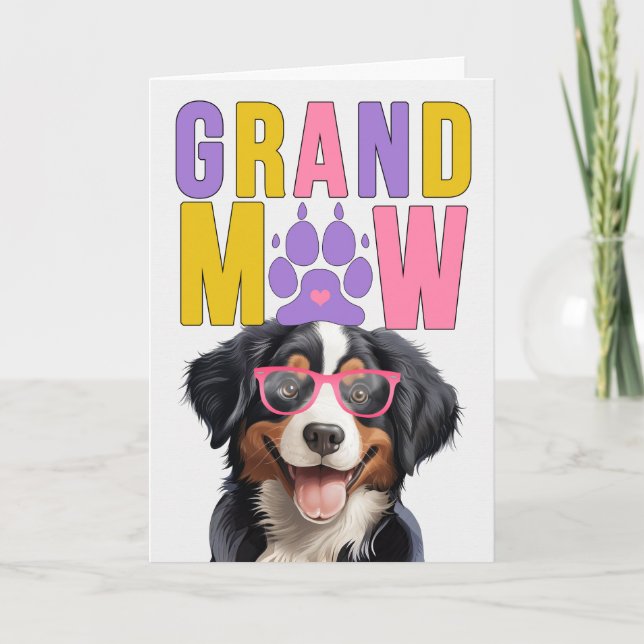 GranMAW Entlebucher Mountain DOG Grandparents Day Holiday Card (Front)