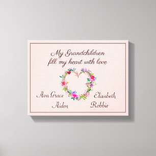 Granmother's Personalised Canvas Print