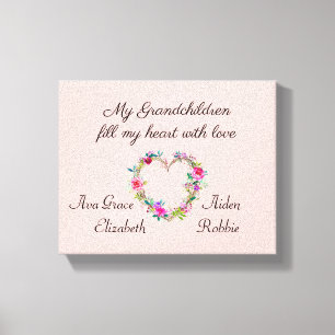 Granmother's Personalised Canvas Print