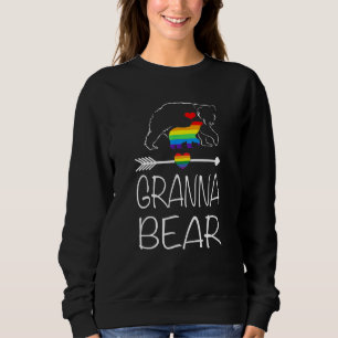 Granna Bear Proud Mum Rainbow Flag Lgbt Pride Sweatshirt