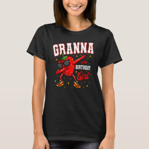 Granna Of The Birthday Girl Dabbing Strawberry Bda T-Shirt