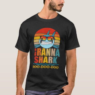 Granna Shark Doo Doo Mother's Day Retro Vintage T-Shirt