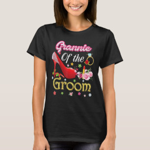 Grannie Of The Groom Happy Wedding Flower Pink Sho T-Shirt