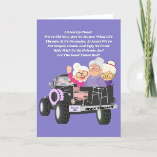 Grannies Ride Greeting Card