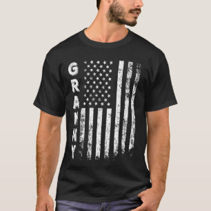 Granny America Flag Mother's Day 4th of July Women T-Shirt