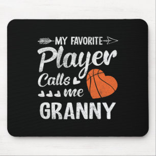 Granny Basketball My Favourite Player Calls Me Gra Mouse Mat