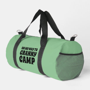 Granny Camp Retro Green Duffle Bag