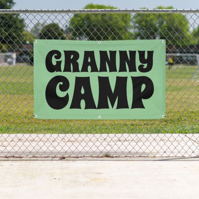 Granny Camp Retro Text Banner (Insitu)