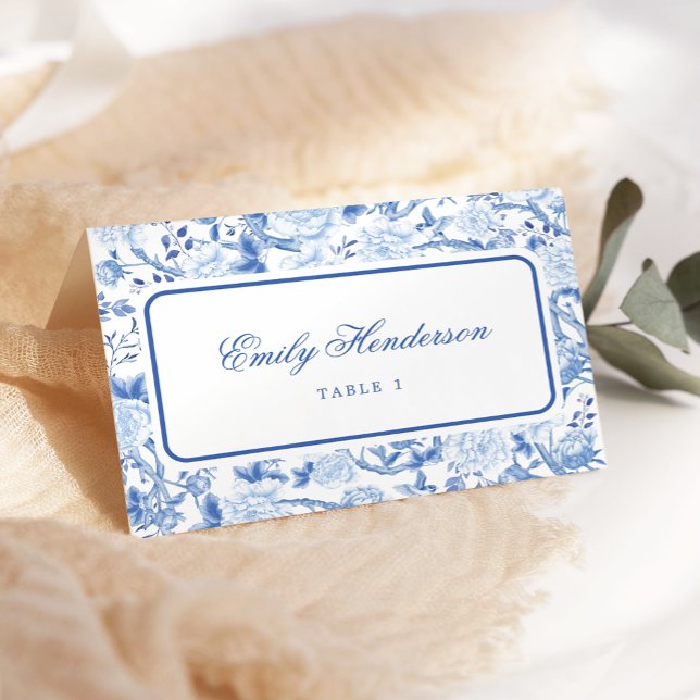 Granny Chic Chinoiserie Wedding Table Place Cards (Creator Uploaded)