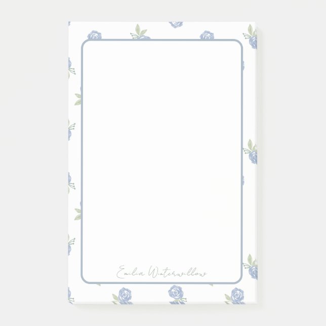 Granny Chic Ditsy Rose Floral Customisable Post-it Notes (Front)