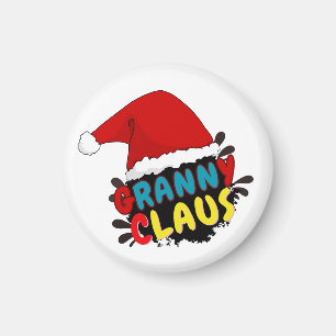 granny claus christmas gift, magnet