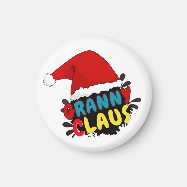 granny claus christmas gift, magnet (Front)