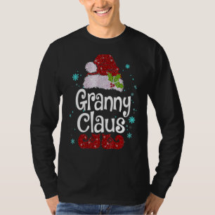 Granny Claus Christmas Pajama Family Matching Xmas T-Shirt