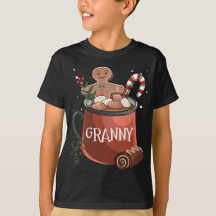 Granny Cocoa Mug Gingerbread Cookie Xmas Christmas T-Shirt