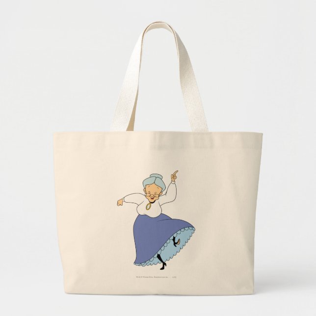 Granny Dancing - Colour Large Tote Bag (Front)