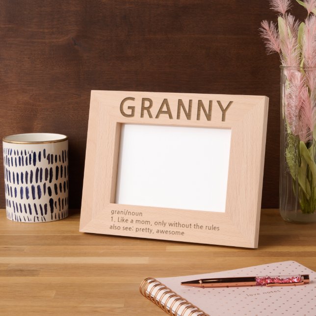 Granny Definition Laser Etched Picture Frame (Left)
