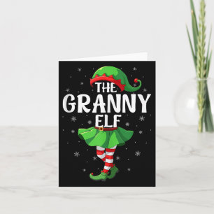 Granny Elf Christmas Grandma Women Elf Squad Xmas  Card