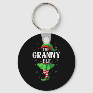 Granny Elf Christmas Grandma Women Elf Squad Xmas Key Ring