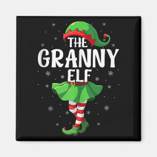 Granny Elf Christmas Grandma Women Elf Squad Xmas Magnet