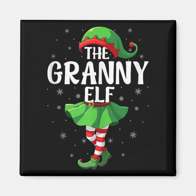 Granny Elf Christmas Grandma Women Elf Squad Xmas  Magnet (Front)