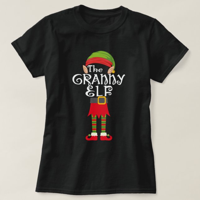 granny elf family matching christmas T-Shirt (Design Front)