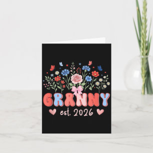 Granny Est 2026 Flowers Mothers Day Expecting New Card