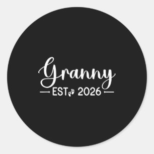 Granny Est 2026 New Matching Mother To Be 2026  Classic Round Sticker