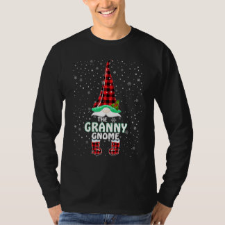 Granny Gnome Buffalo Plaid Matching Family Christm T-Shirt