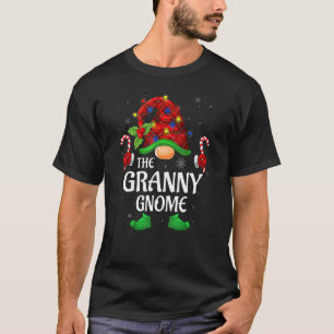 Granny Gnome Buffalo Red Plaid Matching Family Chr T-Shirt
