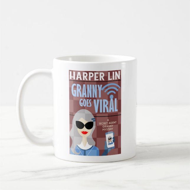 Granny Goes Viral by Harper Lin Book Cover Mug (Left)