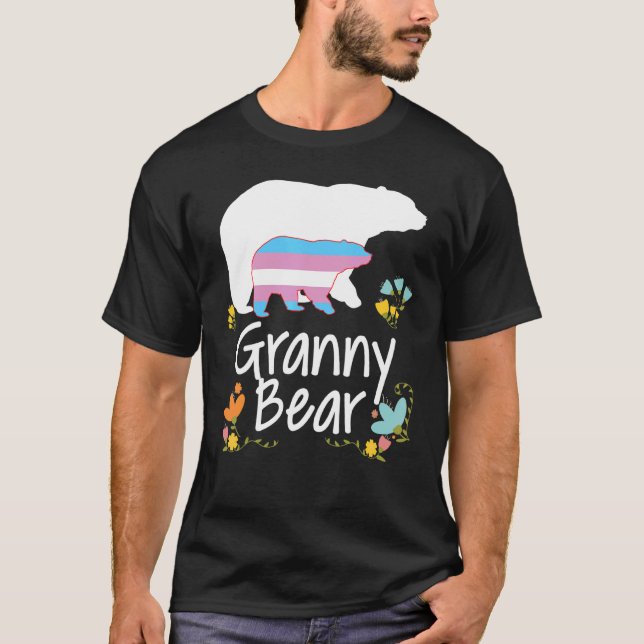 Granny Lgbt Bear Transgender Rainbow Lgbt Gay Lesb T-Shirt (Front)