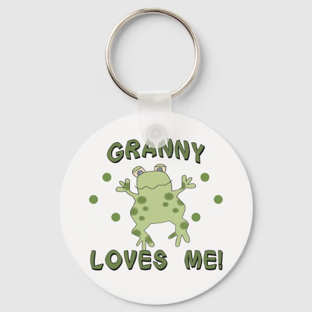 Granny Loves Me Frog Key Ring (Front)