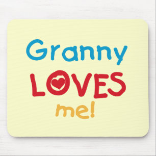 Granny Loves Me Tshirts and Gifts Mouse Mat