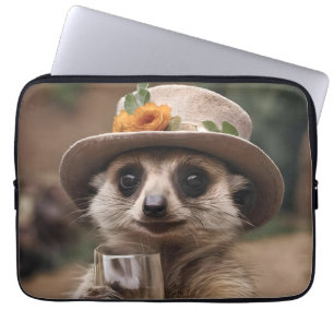 Granny Meerkat Wine Time, Laptop Sleeve