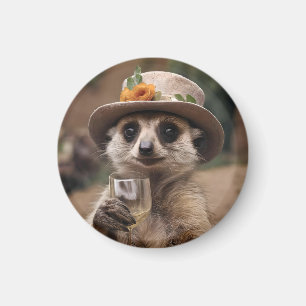 Granny Meerkat Wine Time, Magnet