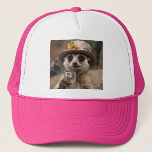 Granny Meerkat Wine Time, Trucker Hat