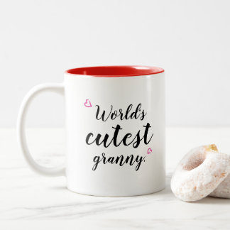 granny mug "World's cutest granny" customise text