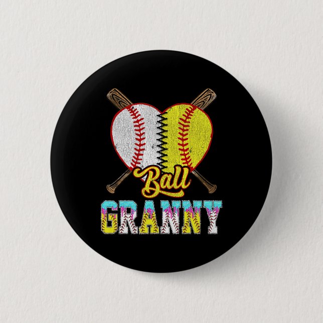 Granny Of Both Half Sell Softll Ice Cream Drip  6 Cm Round Badge (Front)