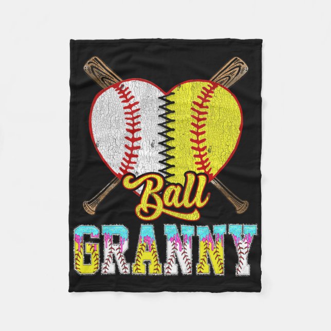 Granny Of Both Half Sell Softll Ice Cream Drip  Fleece Blanket (Front)