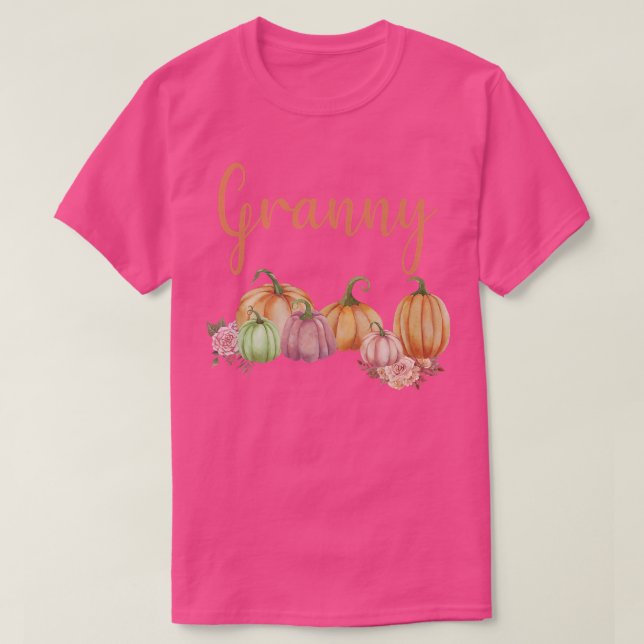 Granny of Little Pumpkin First Birthday Autumn Pum T-Shirt (Design Front)