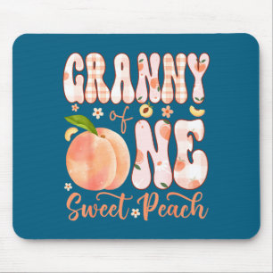 Granny of one sweet peach 1st birthday girl party mouse mat