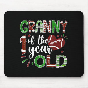 Granny Of The 1 Year Old Football First Birthday B Mouse Mat