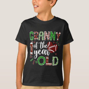 Granny Of The 1 Year Old Football First Birthday B T-Shirt