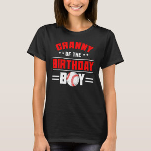 Granny Of The Birthday Boy Baseball Theme Family B T-Shirt