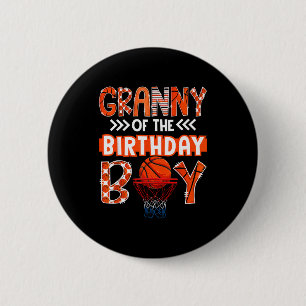 Granny Of The Birthday Boy Basketball Lover Matchi 6 Cm Round Badge